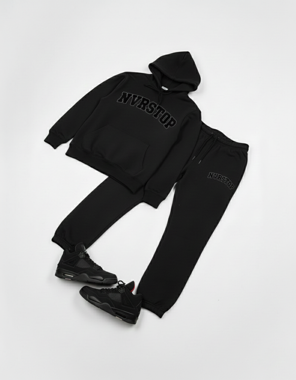 Black Sweatsuit Perfect Match for (Retro Black Cat)